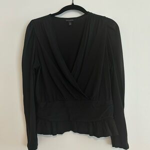 Black wrap style top